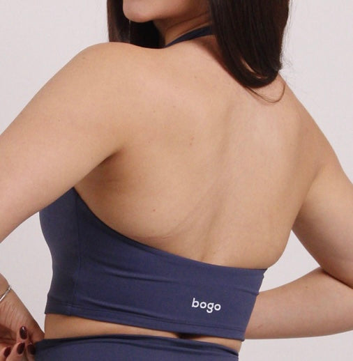 TOP HALTER NAVY