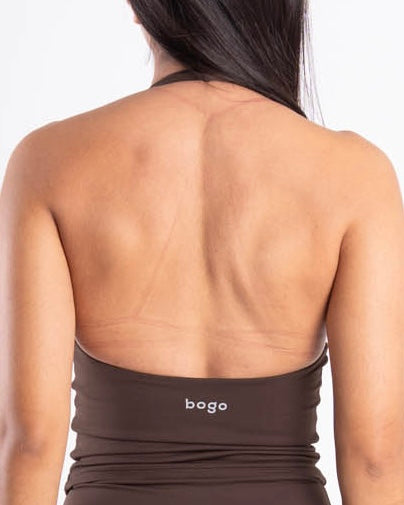 TANK V HALTER COFFEE MOCCA